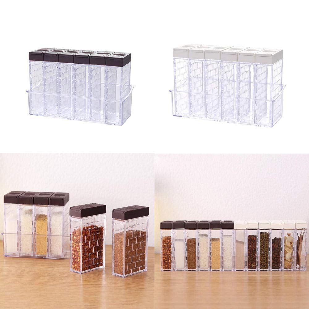 Gewürzgläser mit Etikett 6 Teile / satz Gewürzglas Gewürzflaschen Küche Aufbewahrungsboxen Gewürzaufbewahrungsflasche Gläser Pfeffer Kreuzkümmel Pulver Gewürzwerkzeuge ( Color : A )