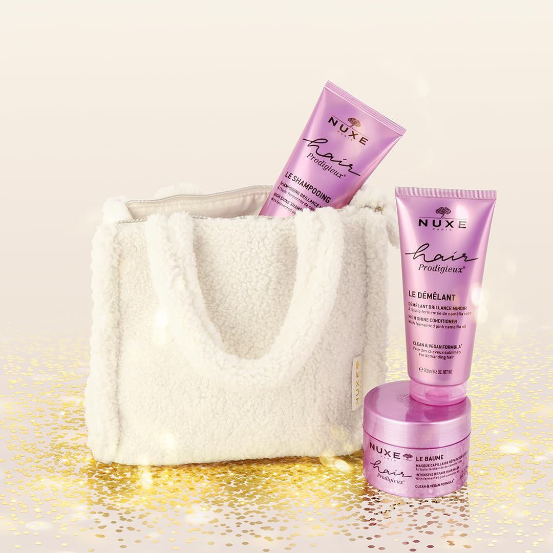 Nuxe The Luxury Hair Care Gift Set (Valor de £70) – Máscara de reparación intensiva para el cabello de 200 ml, champú y acondicionador de alto brillo de 200 ml – Trío de reparación nutritiva para un