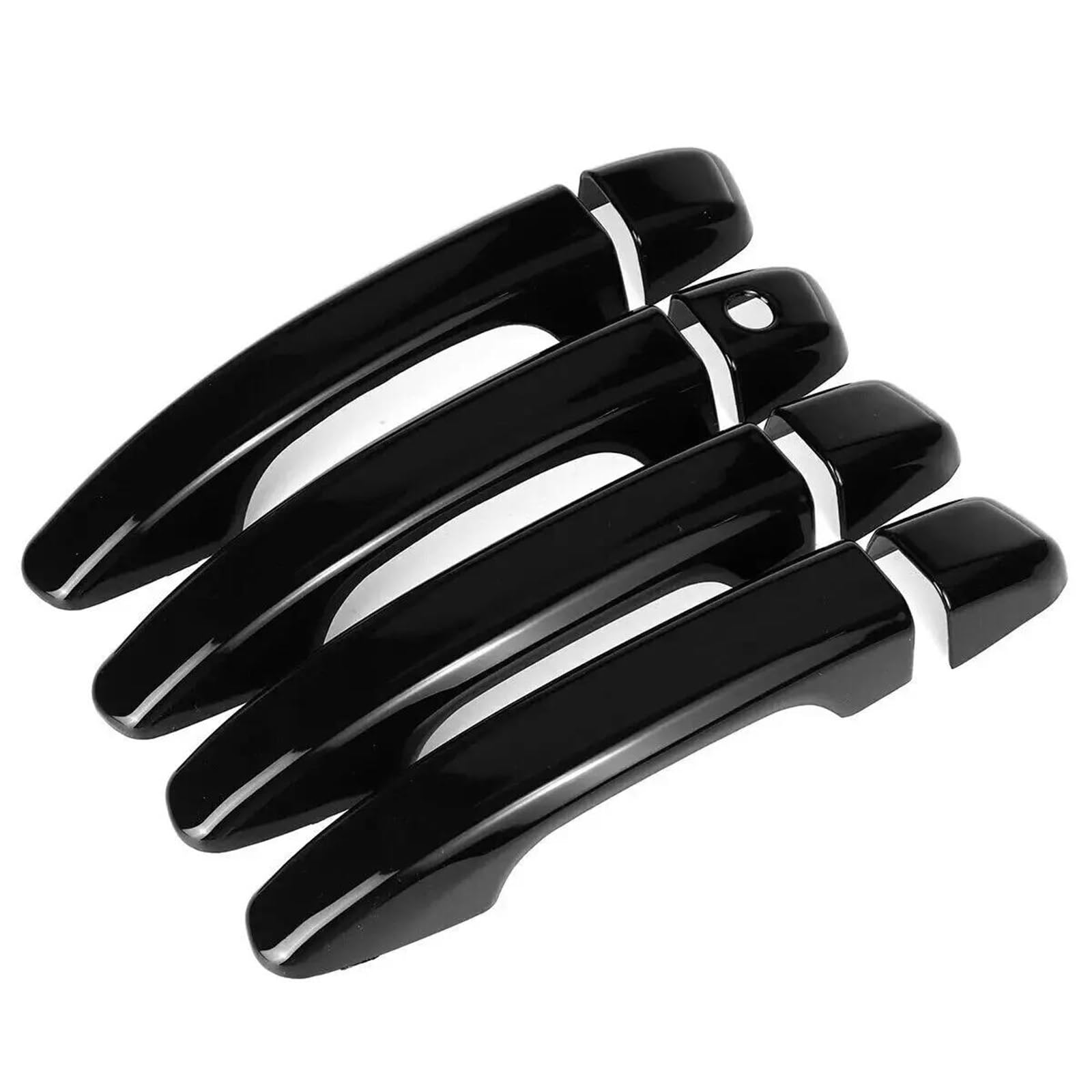 Yytemd Black Car Side Door Handle Cover Moulding Trim Exterior Decor Accessories For Accord 2018-2021 Chrome(Black)