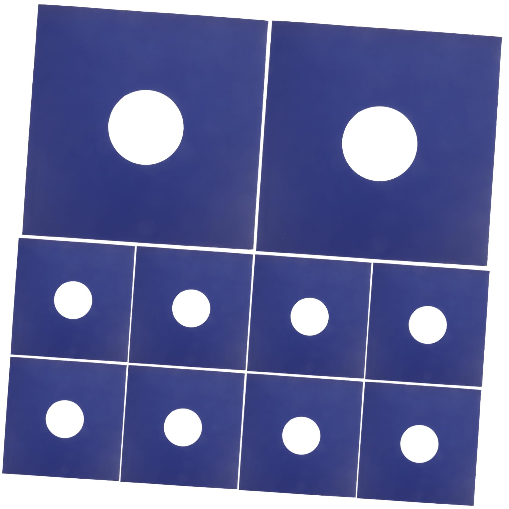 Funda Protectora de Álbum de Discos de Vinilo 12 Pulgadas Azul | Papel Kraft, Paquete de 10 Unidades, Cubiertas Exteriores con Orificio, Formato de Disco