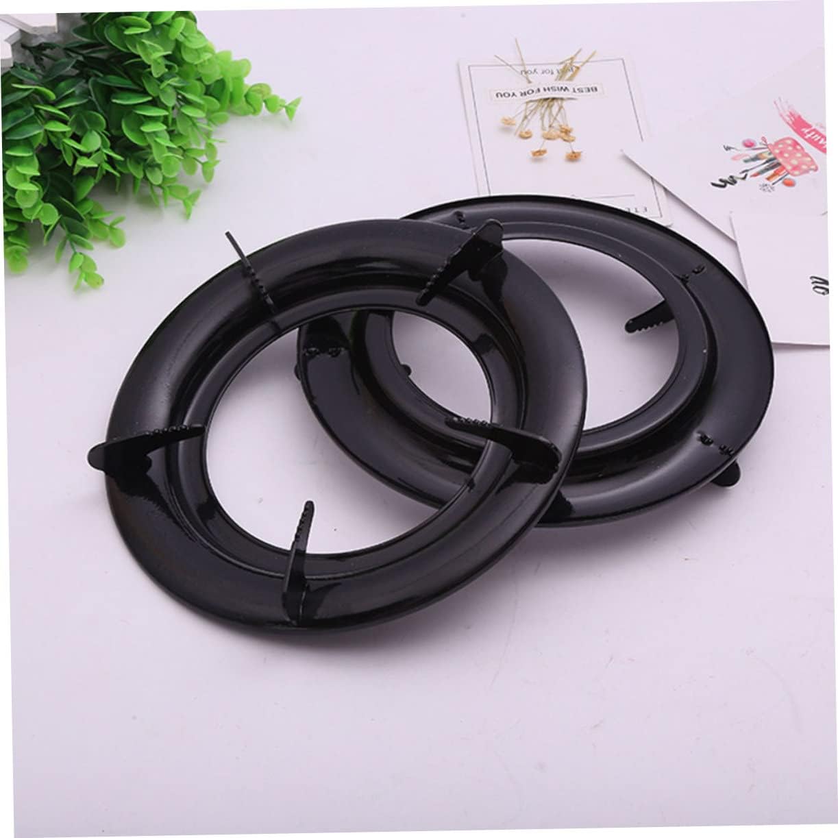 3pcs Convenient Wok Ring Replaceable Gas Stove Grates for Daily Use Iron Material