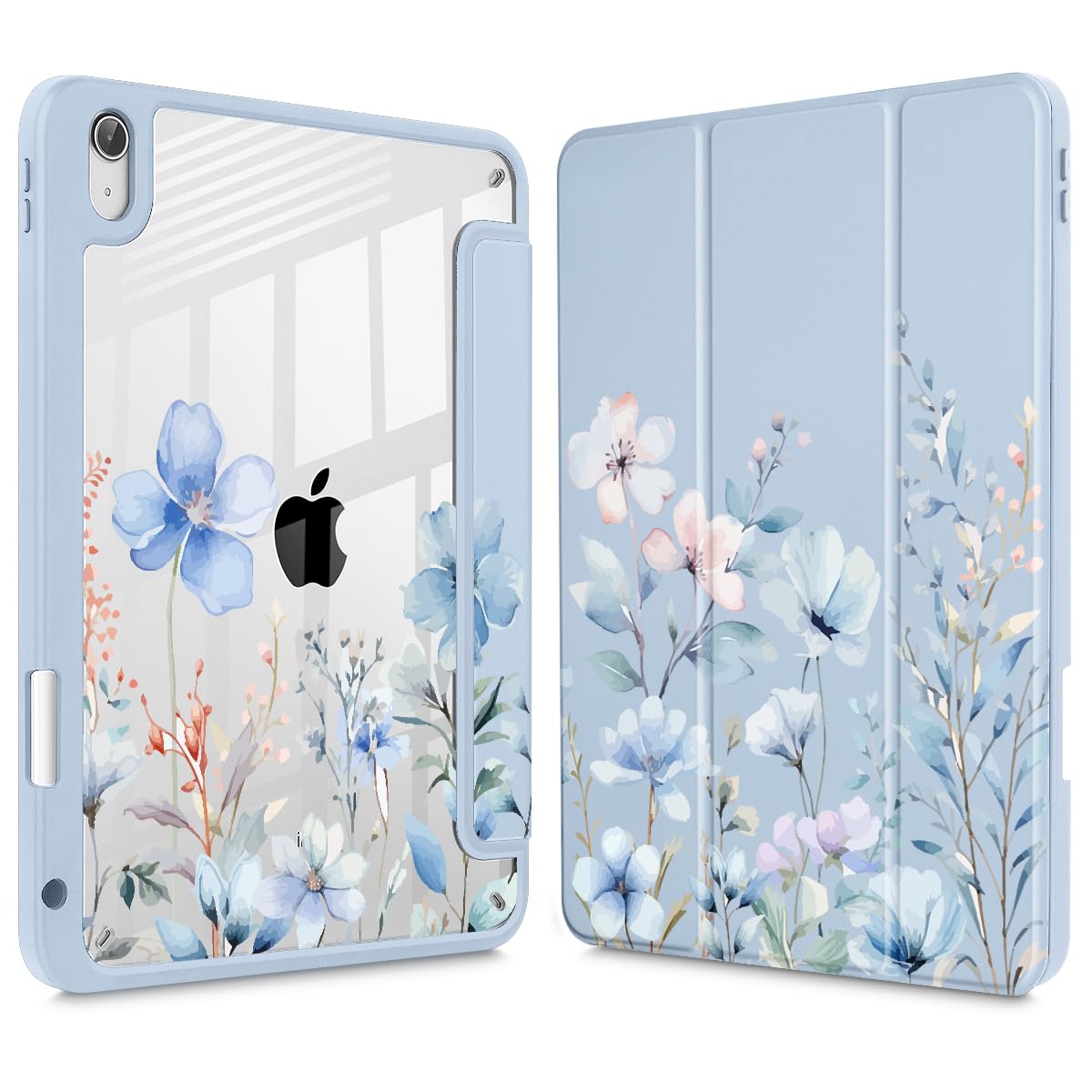 May Chen for iPad (A16) 11th Generation Case 11 Inch 2025, iPad 10th Gen Case 2022 10.9 inch, Built-in Pencil Holder with Shockproof Cover Clear