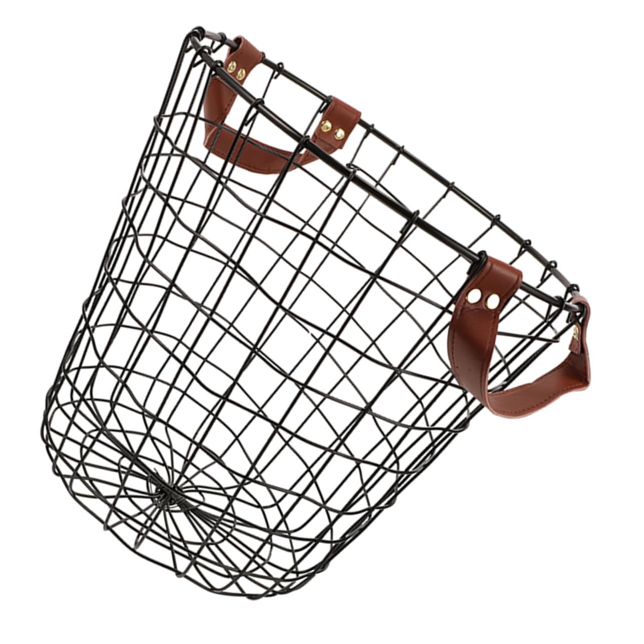 VALICLUD Cestino Per Combustibile Da Ardere in Filo Metallico Rotondo Cestino Per Biancheria in Stile Rustico Contenitore Per Riporre Utensili Organizer in Stile Rustico Per Braciere