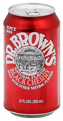 Dr. Brown's Black Cherry Soda, latas de 12 onzas líquidas, 9 latas