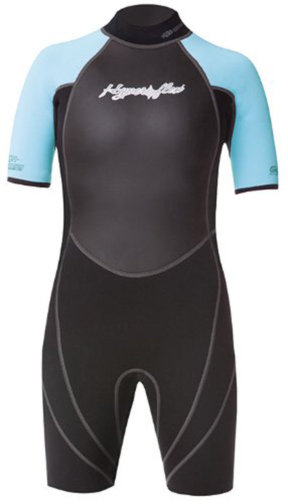Hyperflex Access Unisex Child's 2mm Back Zip Shorty Wetsuit - Warm, Kid's Springsuit - 4-Way Stretch Neoprene - Adjustable Collar and Flat Lock Construction - 50+ UV SHIELD