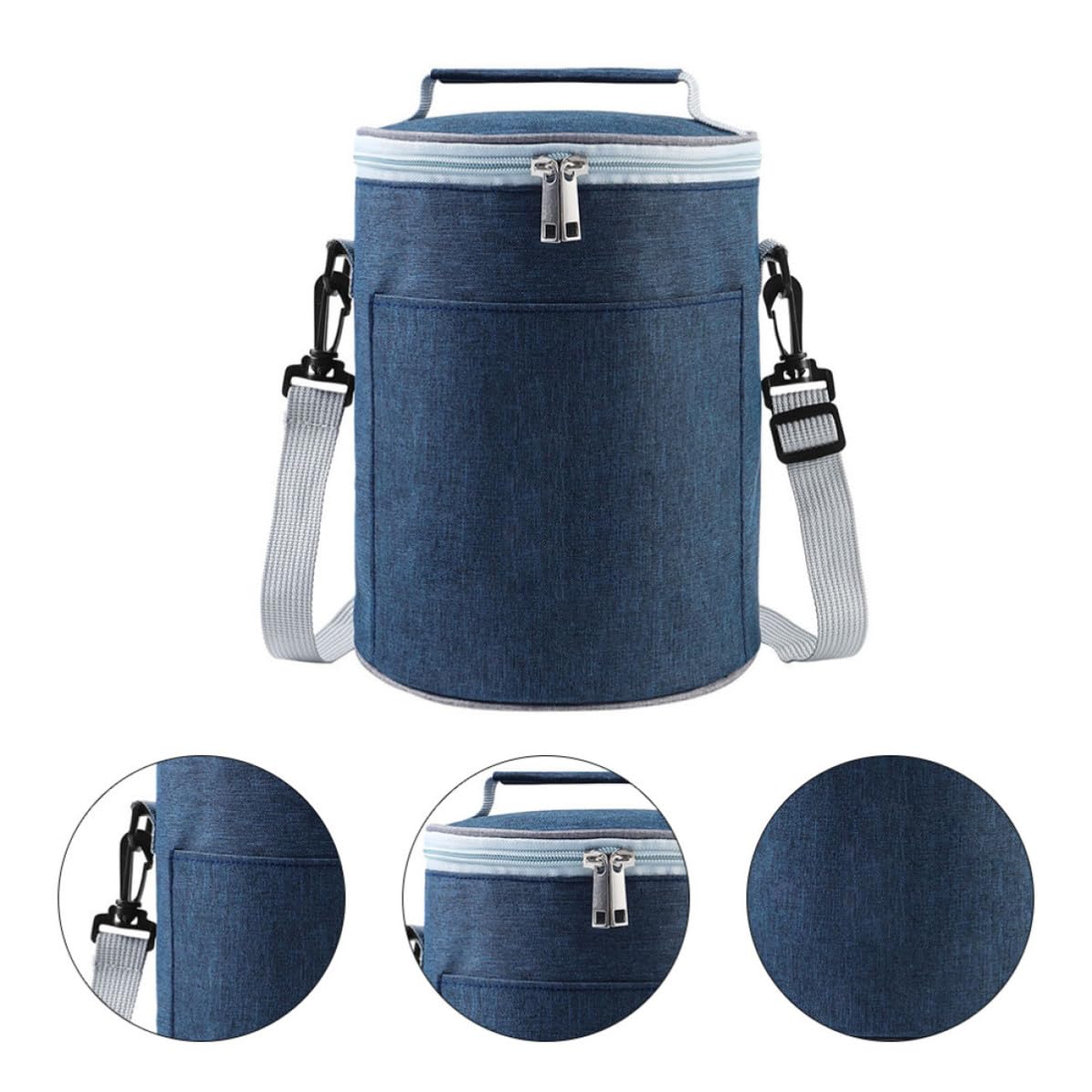 YARNOW Bolsa Térmica de Aluminio Portátil para Almuerzo Cremallera Bidireccional, Tela Oxford Compacta y Aislamiento Térmico Adecuado para Viajes y Comida al Aire Libre