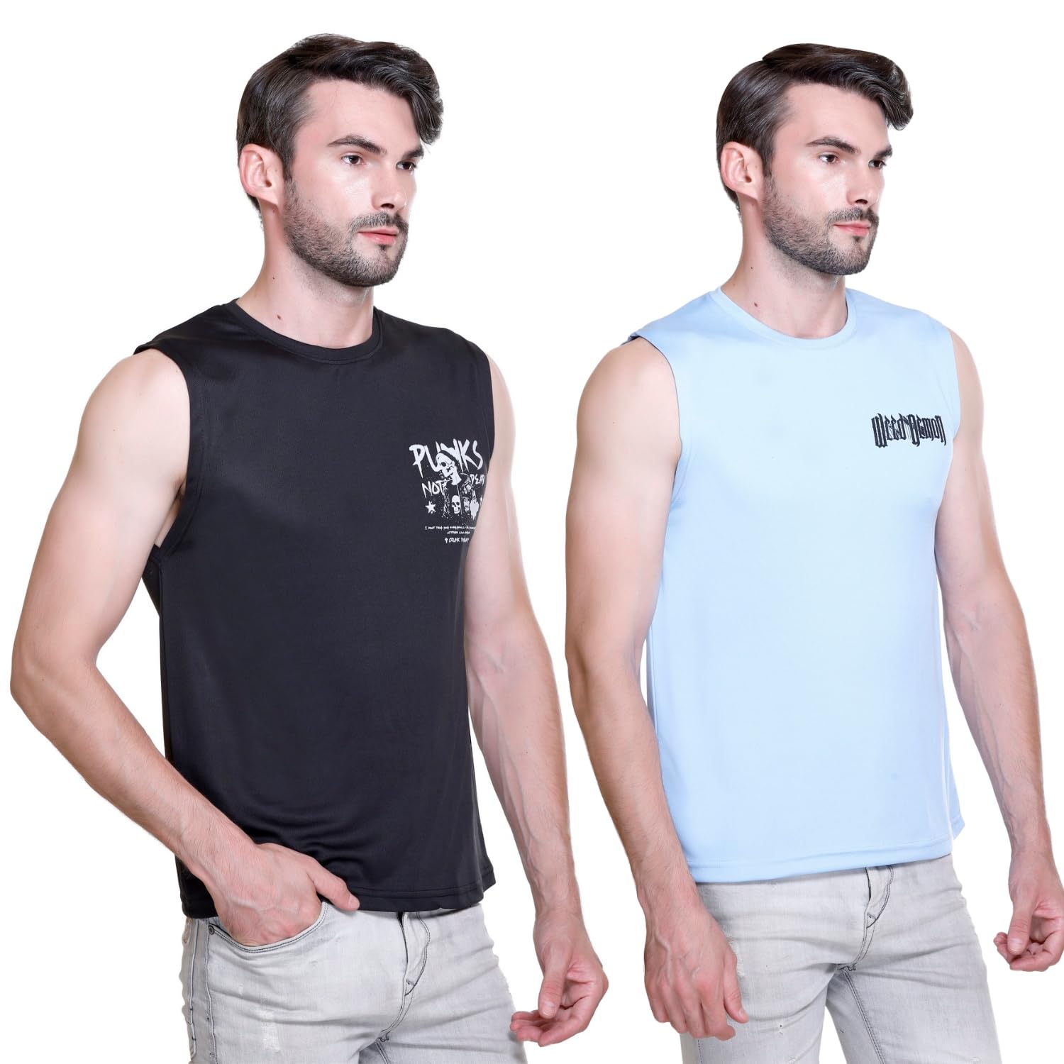 Men Vest Combo, Men's Active Wear Sleeveless Tank top, Gym Vest, Sando for Men, Sando baniyan for Men, Sleeveless Vest for Men Combo