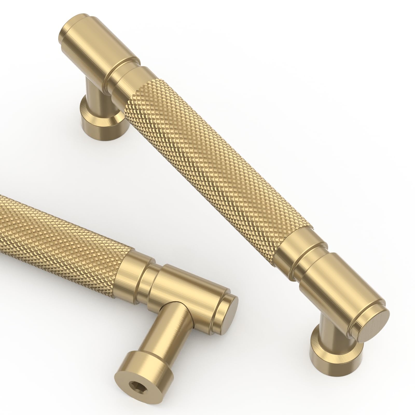 Asidrama 10 Pack 5 Inch(128mm) Brushed Satin Nickel Cabinet Pulls Knurled Kitchen Cabinet Handles, Cabinet Pulls Kitchen Cabinet Hardware for Cupboard Drawer Pulls — Amazon image 19