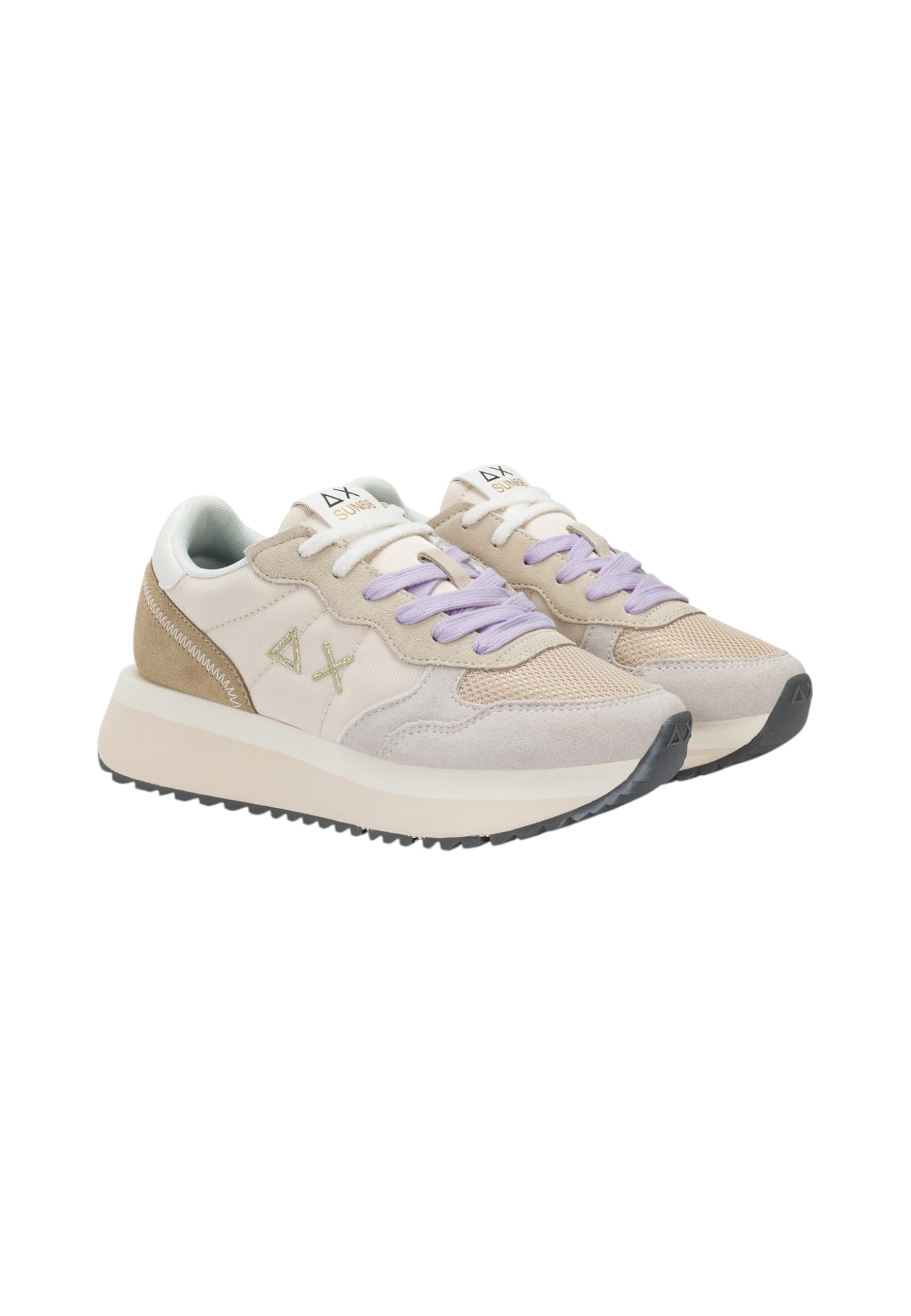 SUN68 Donna Sneakers Basse Z45213 Poliestere Panna 39