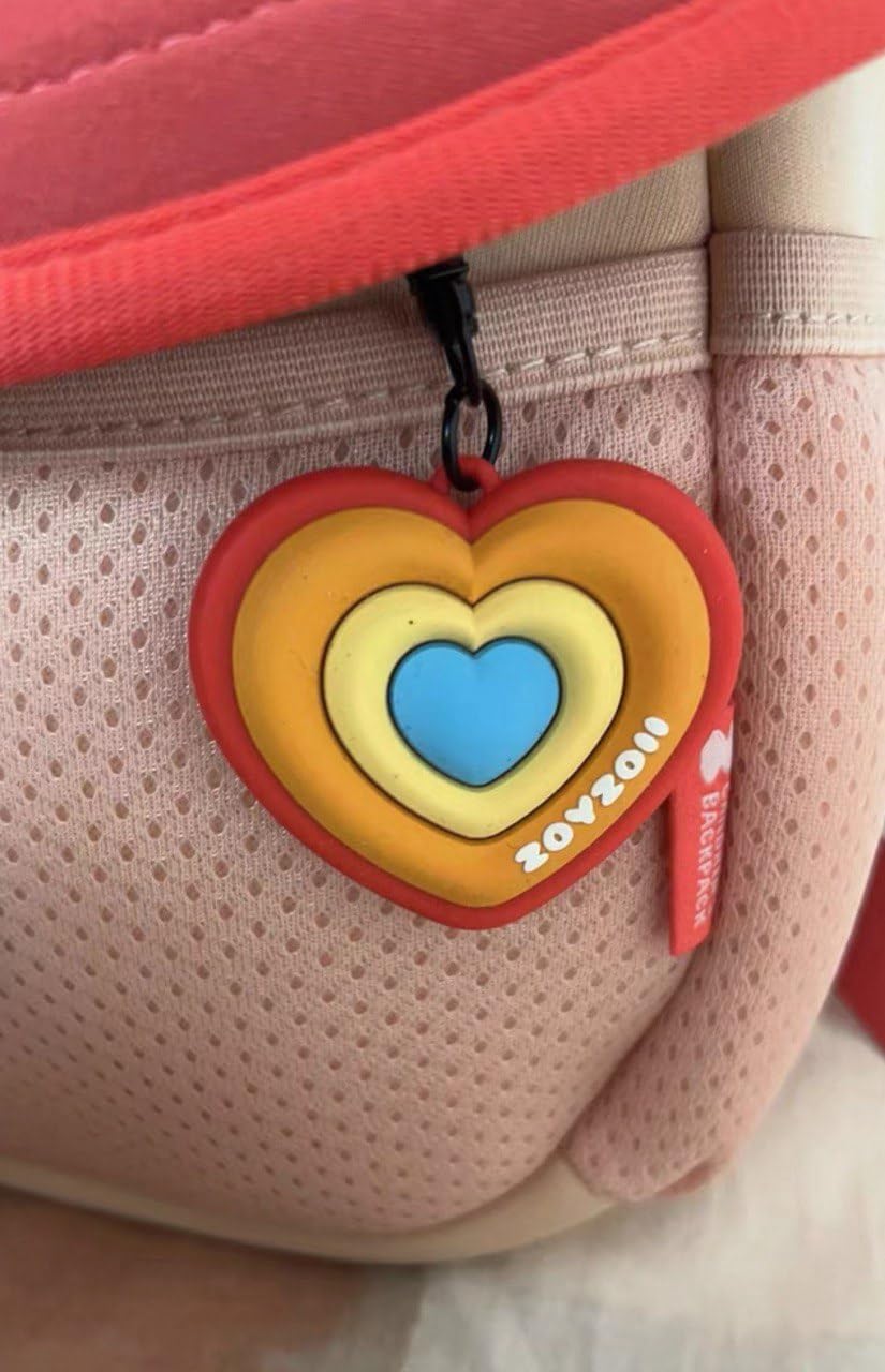 zoy zoii Kinderrucksack für Jungen und Mädchen, ideal für Spaziergänge, Reisen, Kindergarten und Vorschule, Herz, M, Modisch, für Kinder.