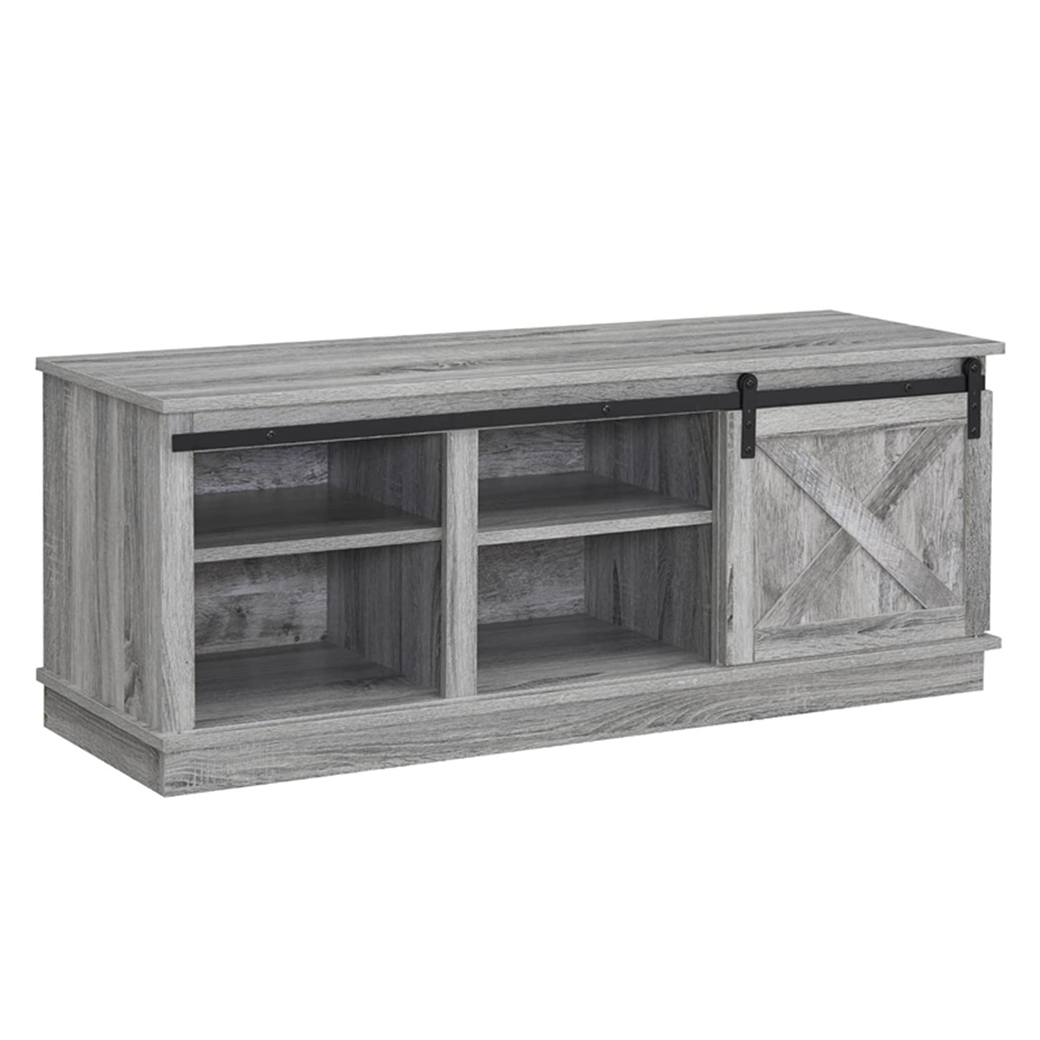 Shelby Modern Farmhouse Sliding Barn Door TV Stand for TVs up to 50