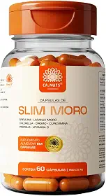 Slim Moro Cápsulas Ca.nuts | 60 Cápsulas | Extrato de Laranja Moro + Spirulina + Chlorella + Cromo + Curcumina + Própolis + Vitamina C (1 Pote)