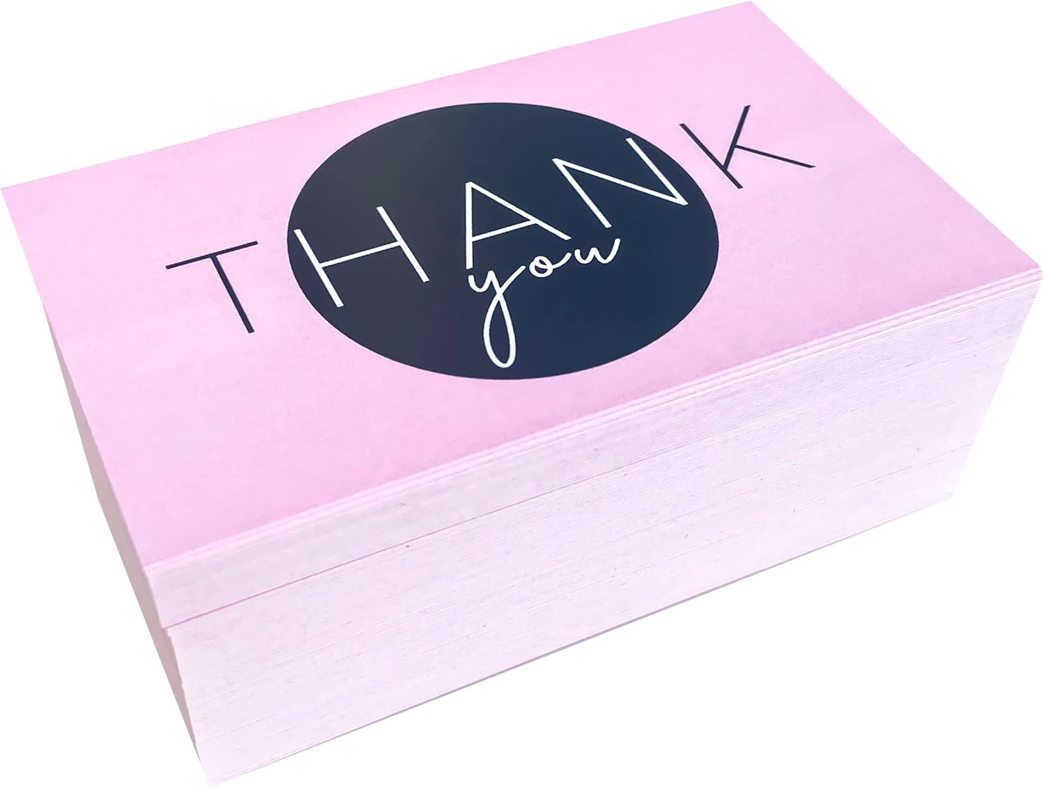 RXBC2011 Thank you cards Appreciation Notes Greeting Card for All Occasions Package Insert for Online business Pack of 100 Pink Black - Image 5