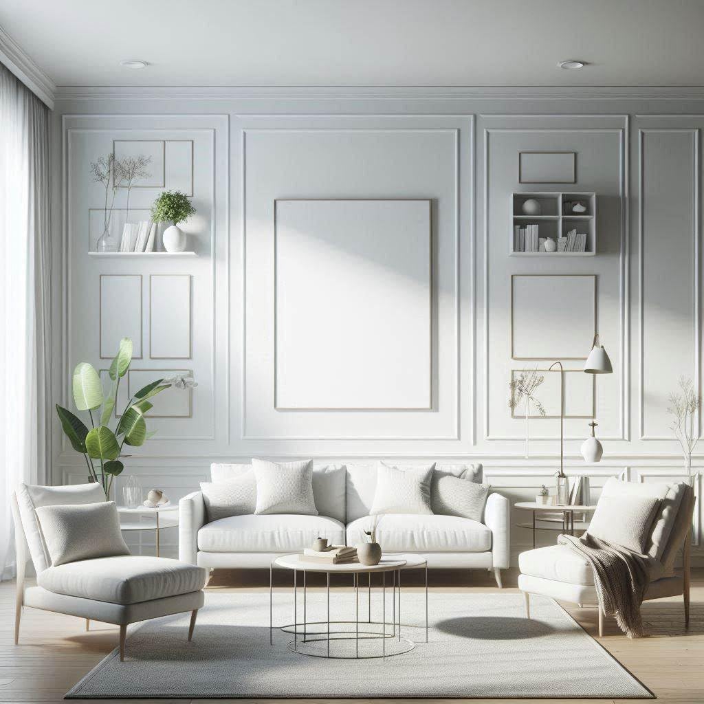 K&L Wall Art Pintura mate para paredes interiores de color blanco satinado, protección de pared moderna, 5 litros