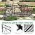 Kinsunny 8 Ft Metal Garden Bridge with Safety Patterned Siderails, Outdoor Decorative Extra Long Iron Garden Arch Bridge Footbridge for Pond, Creek, Stream (Black)