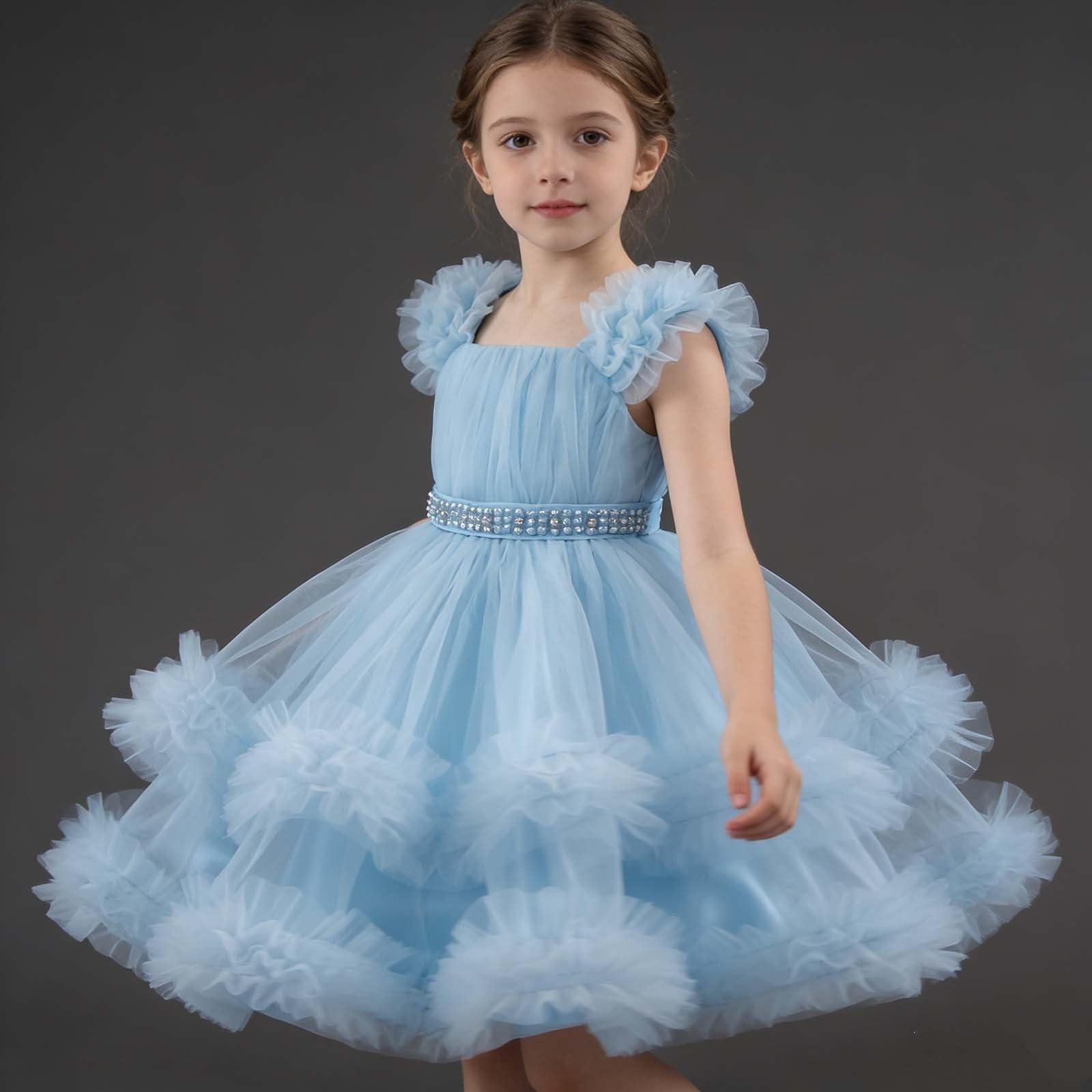 HLTYGWX Kleider Mädchen Rock Kleider Mädchen Kleider Mädchen Festliches Partykleid Tutu Kleid für Geburtstagsauftritt