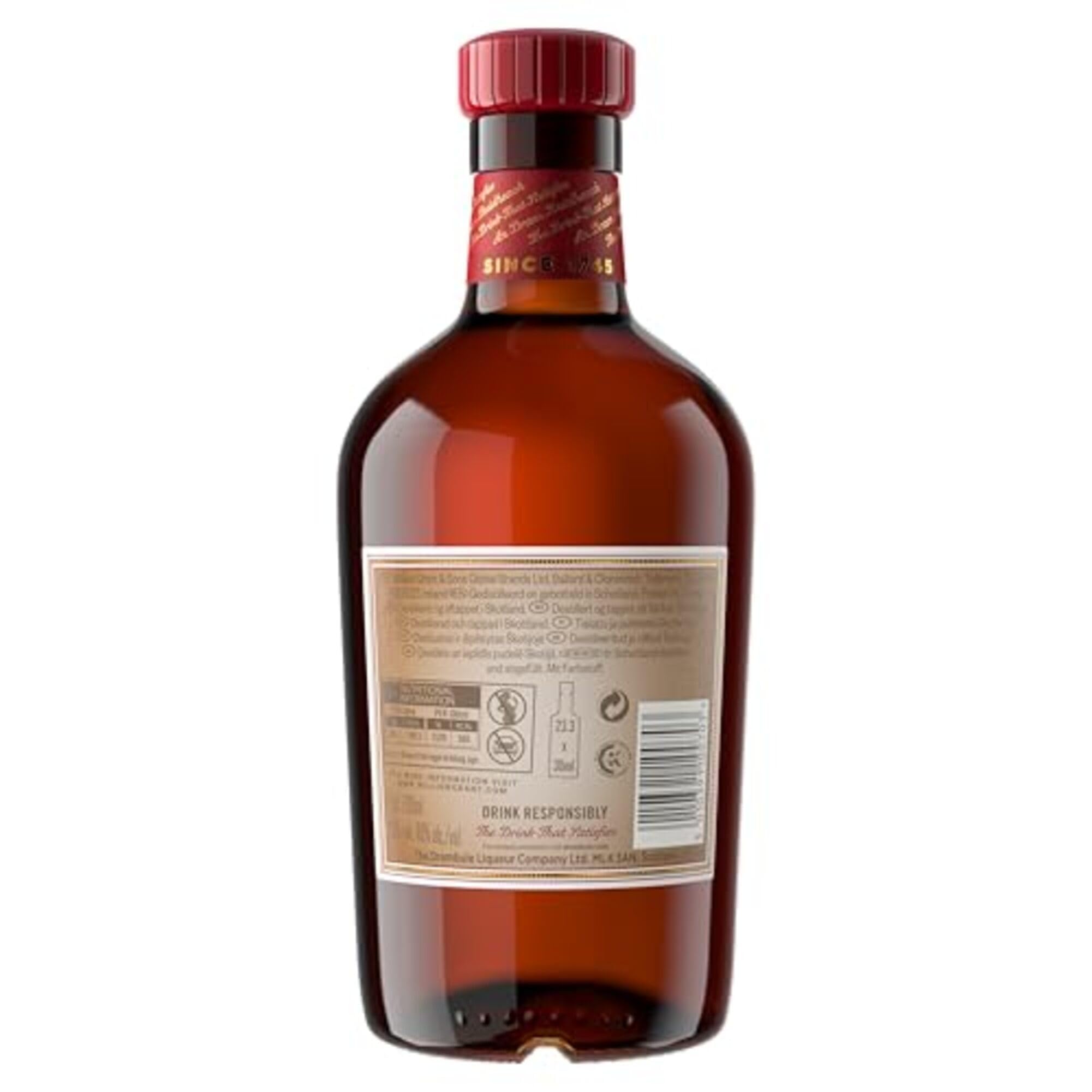 DRAMBUIE – Scotch Whisky Likör – Mit Heidehonig, Kräutern & Gewürzen – Süß, würzig & komplex – 40% vol. – 0,7 l
