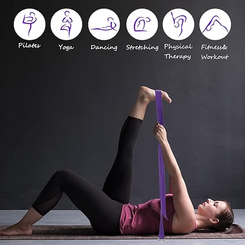 Miniatura 3 de Outus Juego de 10 bloques de yoga y correa de yoga, 10 bloques de yoga antideslizantes con 10 anillos en D de metal, correa de yoga, estiramiento,