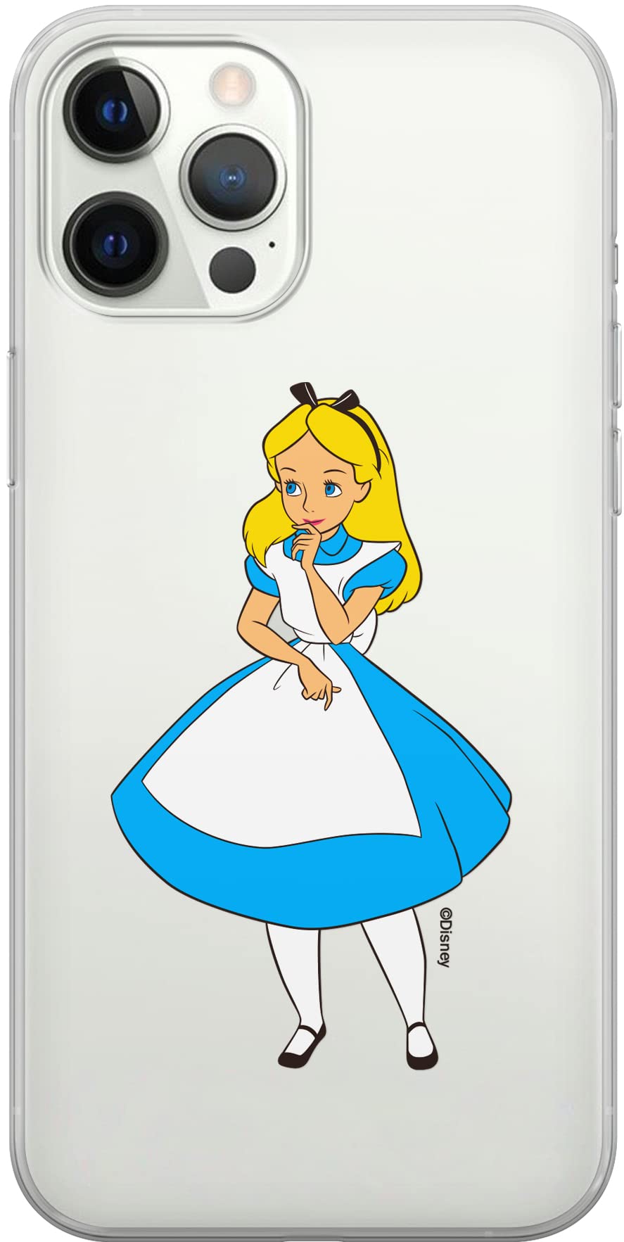 ERT GROUP mobile phone case for Iphone 12/12 PRO original and officially Licensed Disney pattern Alice 010 optimally adapted to the shape of the mobile phone, partially transparent