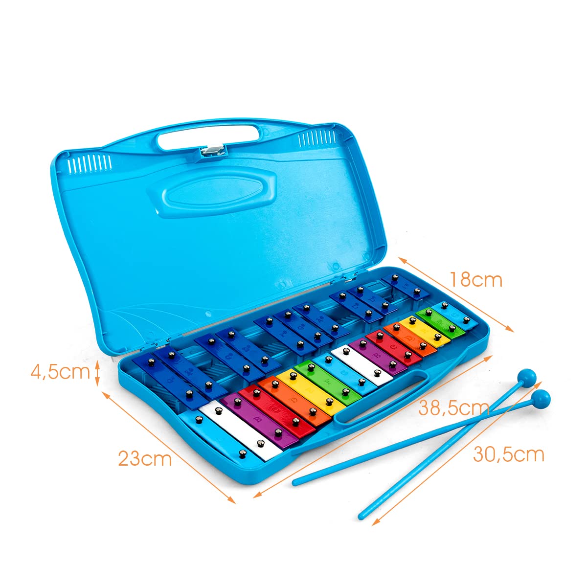 Ammoon – Instrument De Percussion Musical Coloré, Xylophone à 15