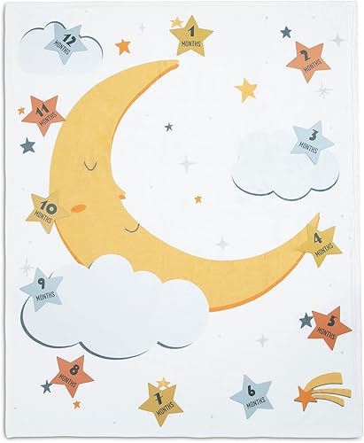 Miniatura 3 de Delta Children Milestone - Manta de bebé  Manta mensual para fotos  Manta de fotos para recién nacidos, luna
