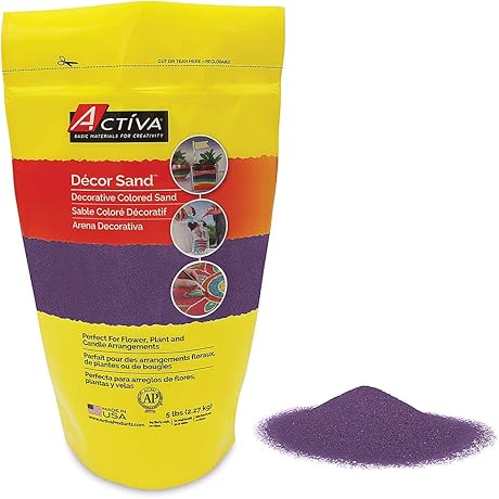 Activa Purple Sand Bag - 5lb of Vibrant, Fade-Resistant Sand for Creative Projects