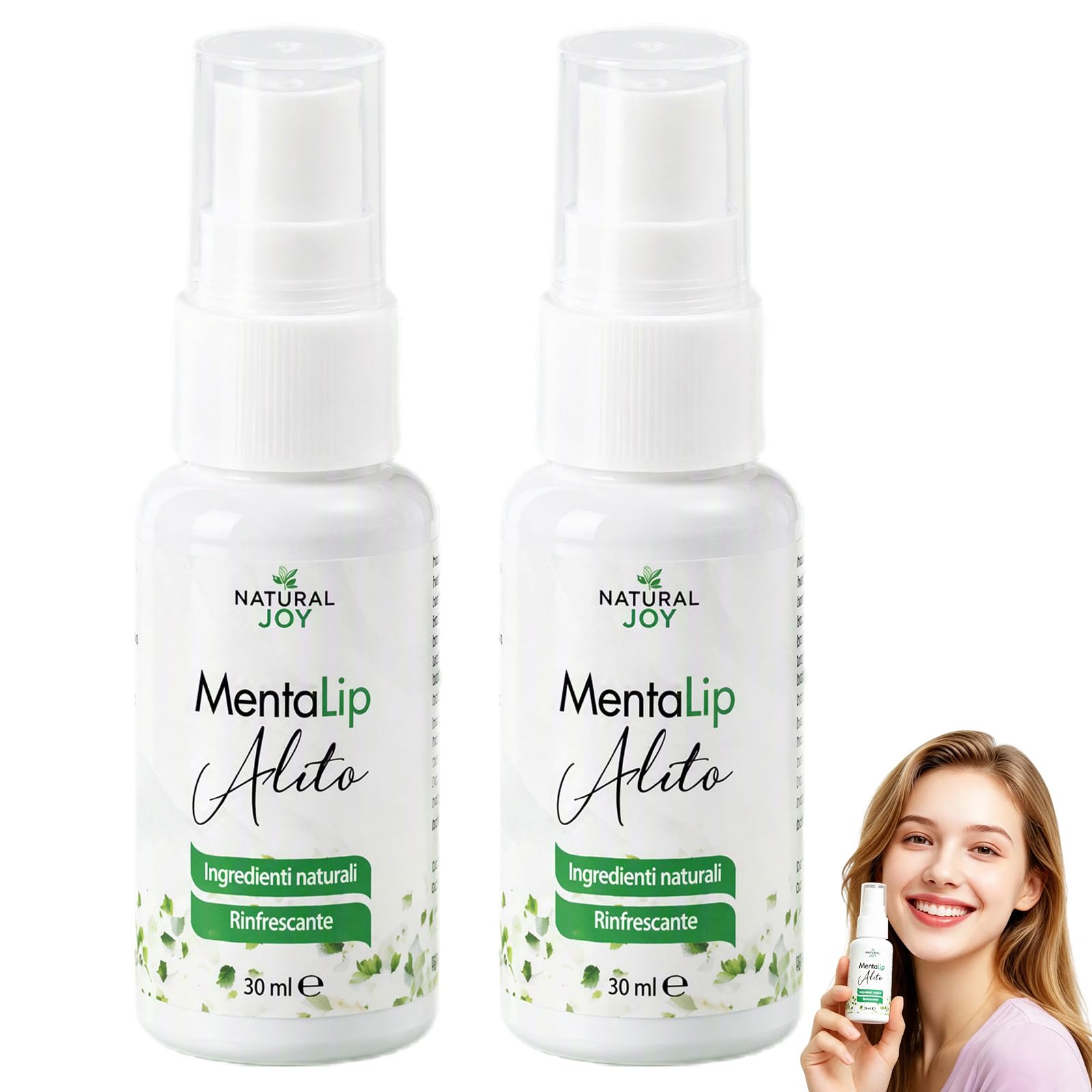 Mentalip Spray Alito, Spray Orale per Alito Fresco, 30 ML | Spray orale con menta, limone e tea tree per, Sollievo Efficacemente L'Alito Cattivo E Il Cattivo Odore Della Bocca
