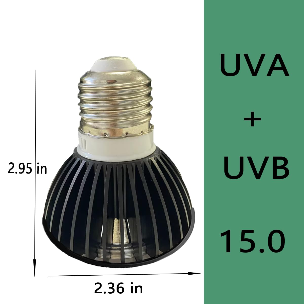Lámpara para Reptiles UVB UVA - Bombilla de Bajo Consumo E27 para Terrario Tipo Selva - Para Tortugas, Serpientes, Lagartos y Anfibios (UVA+UVB 15.0)