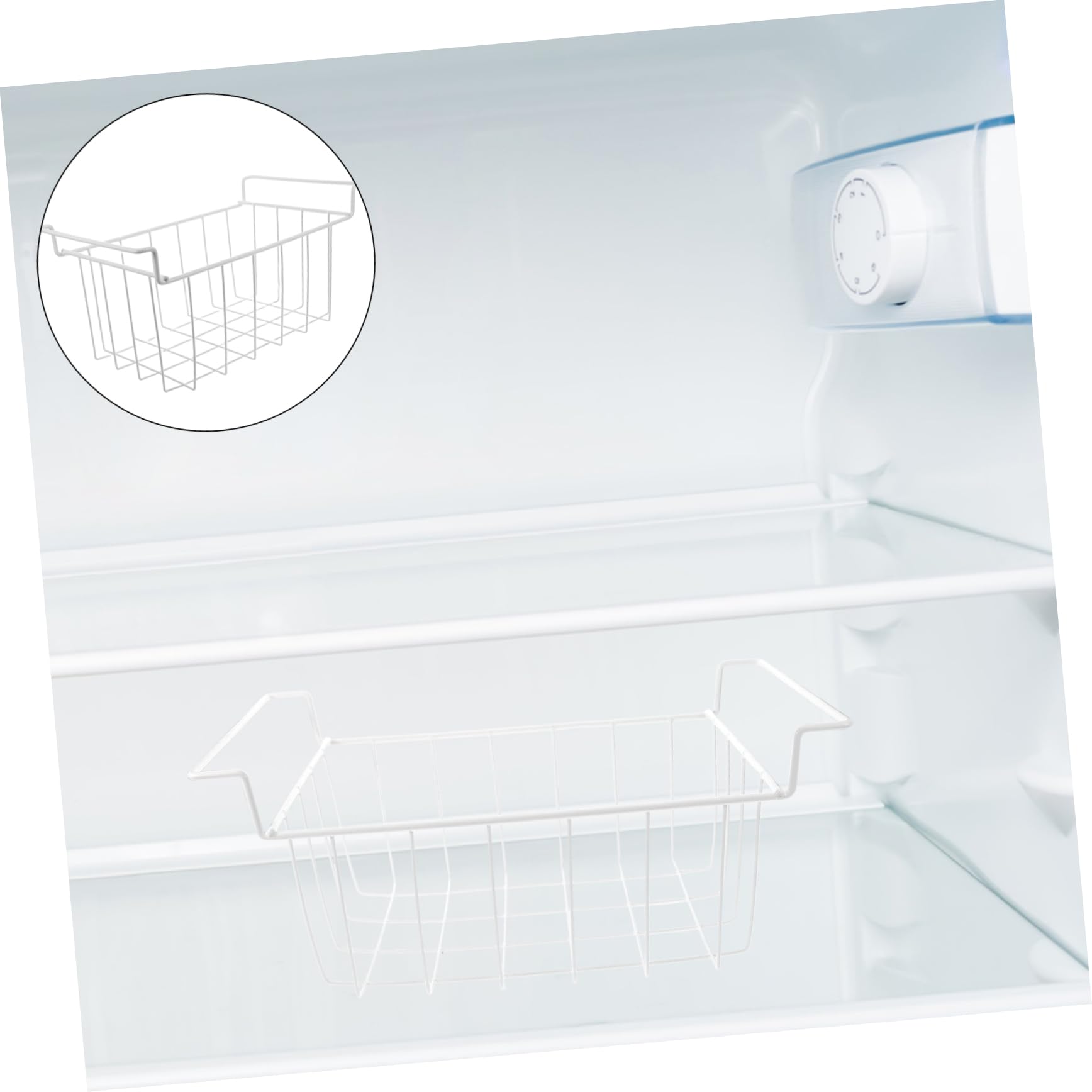 Ciieeo Cestello per Congelatore Pozzetto Organizer in Filo Metallico Design Aperto Maniglia per Organizzazioneefficiente del Congelatore Adatto Molteplici Modelli