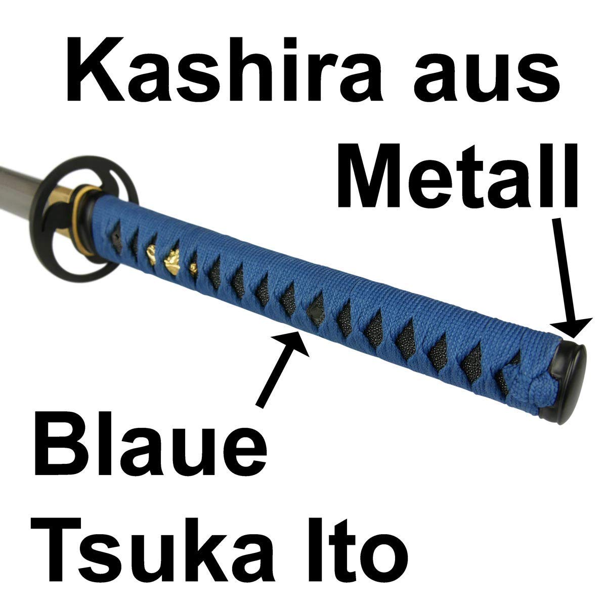 Katana Aoi Domoe Samuraischwert Metall Klinge Federstahl sehr scharf!