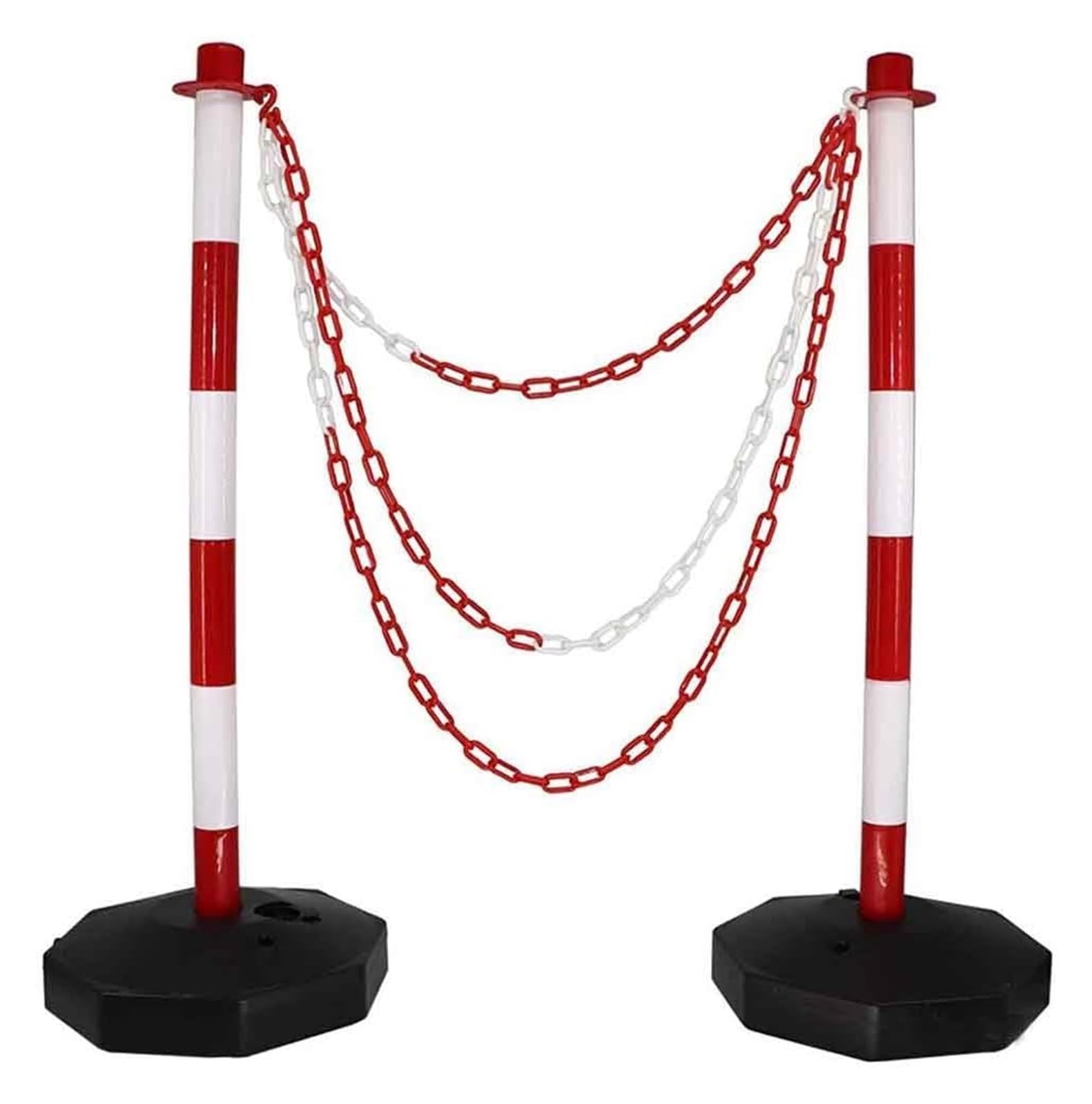 ZCXMNL Traffic Delineator Post Cone, Plastic Stanchion Set Crowd Control Stands Barrier With Link Chain And S Hooks For Parking Lot, Construction, Safety Barriers