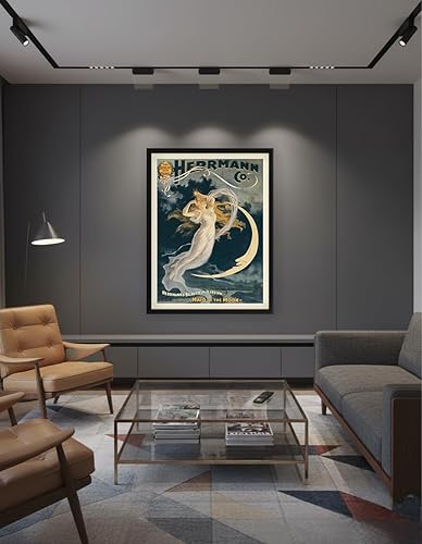 Miniatura 7 de Alexander Herrmann's Beautiful Illusion - Maid of the Moon - Póster mágico vintage c.1898 - Impresión artística maestra (sin marco) 9 x 12 pulgadas