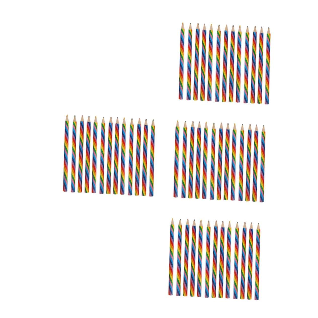Angoily 4 Sätze Teiliges Bunter Zeichnungsstifte Für Ergonomisch Langlebig Für Zeichnen Malen Und Schreiben Regenbogenfarben Für Junge Künstler 20 Stück * 4