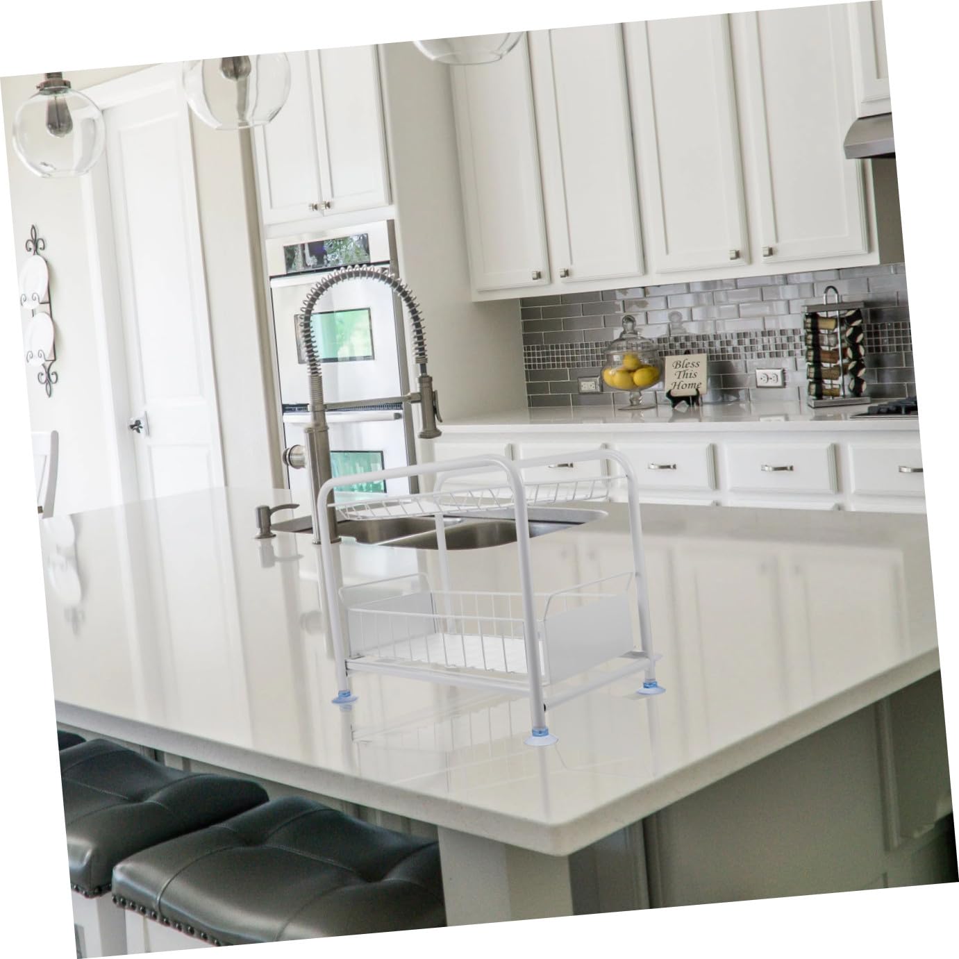 GALPADA Mensola Sottolavello da Cucina Organizzatore per Portaoggetti Resistente per Conservare Condimenti Prodotti in Scatola Detersivi Sapone Shampoo e Lascia in Armadi e Credenze