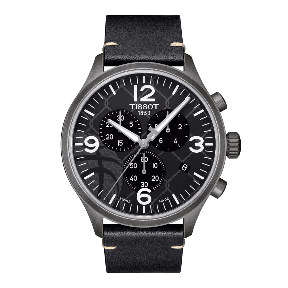 Tissot Men's Chrono XL 3x3 Street Basketball Quartz Stainless Steel Strap, Black, 22 Casual Watch (M