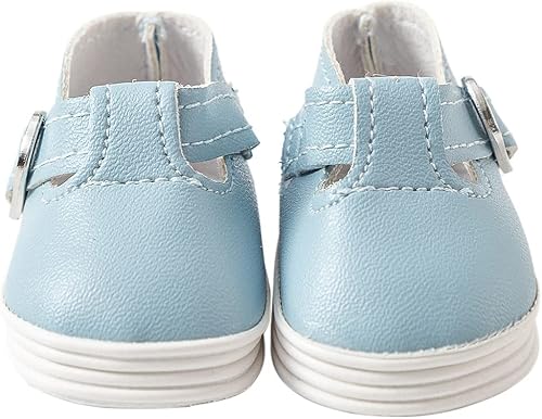 Miniatura 3 de 8 pares de zapatos de muñeca para muñeca americana de 14.5 pulgadas, incluye botas, sandalias, tenis, zapatos de cuero, etc