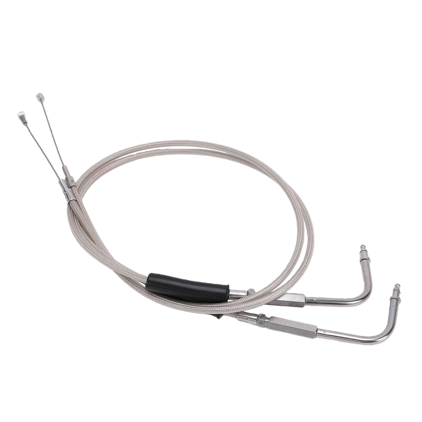 Cocoarm Cable de Acelerador de Acero Inoxidable de Repuesto Extendido, 90 Cm, Paquete de 2 Cables de Acelerador de Motocicleta para XL883 Heritage Riders con Acabado Negro o Plateado (SILVER)