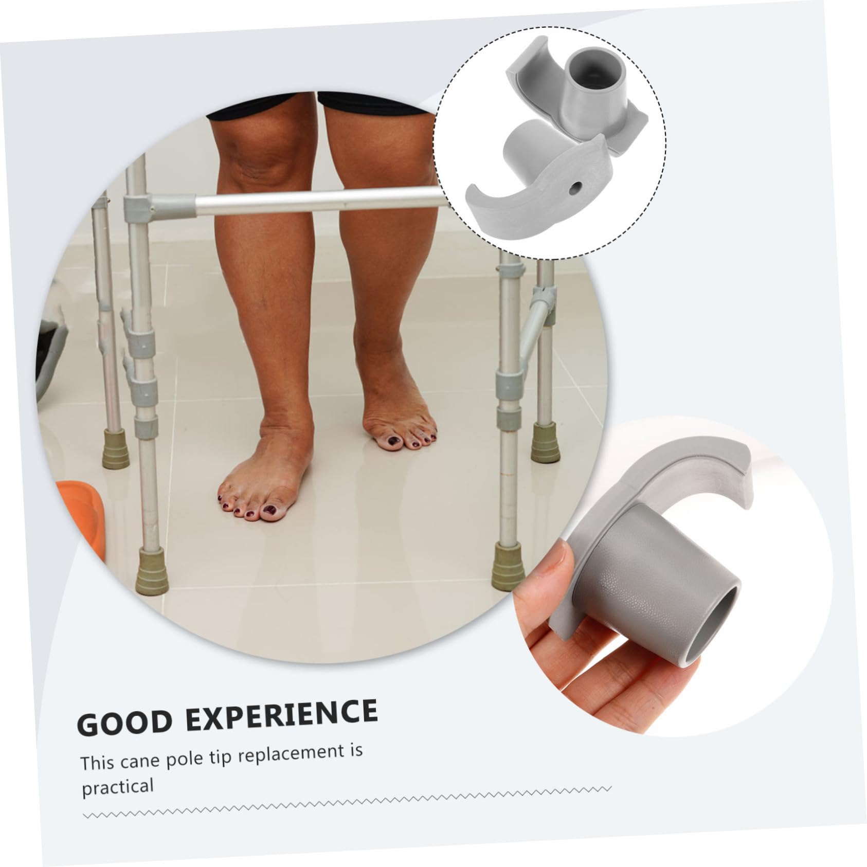 SHERCHPRY 3 Sätze Rutschfeste Crutch Tips Aus Ersatzfüße Für Gehhilfen Und Wanderstöcke Schutz Für Sicheres Installieren 2 Stücke * 3