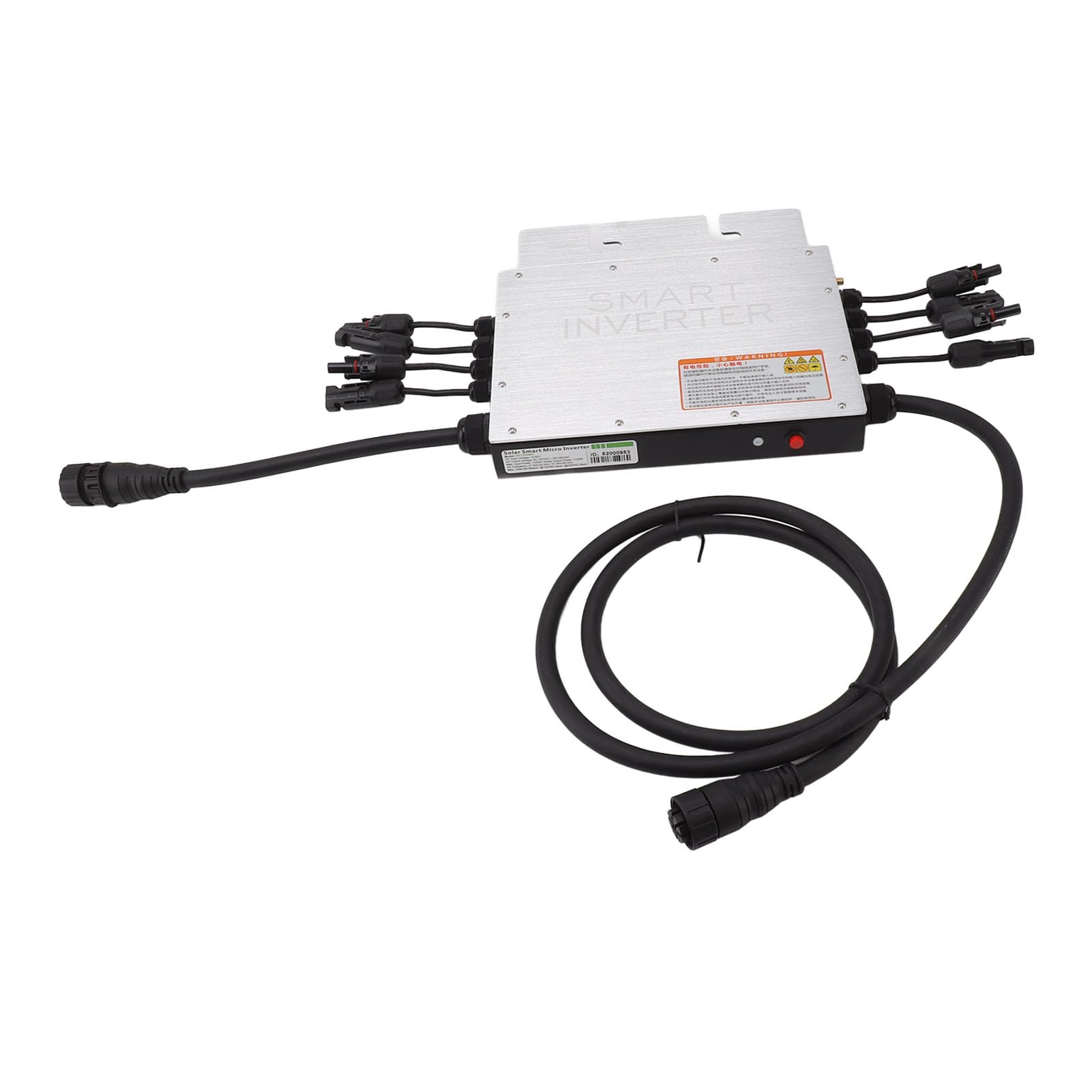 KUIDAMOS Inversor Solar de 1200 W, Microinversor WiFi Compacto para Generación de Energía Optimizada de Conexión a Red en Sistemas Residenciales de Aluminio