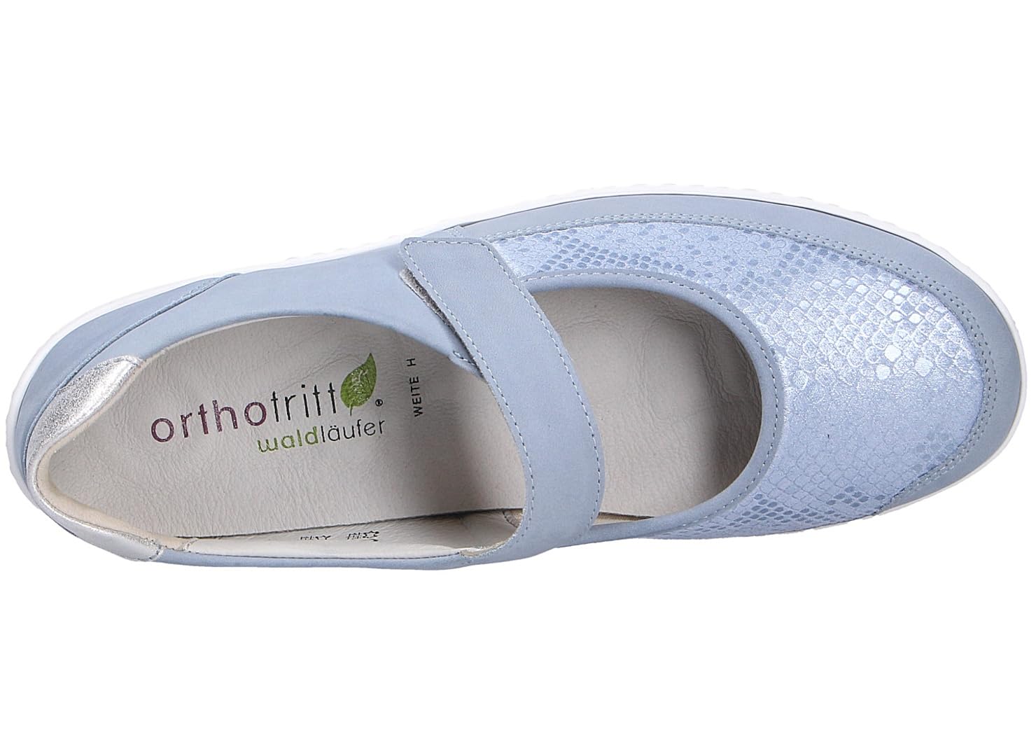 Waldläufer Henni-Soft Denver (cuir nubuck)/stretch crocus Sky Argento, largeur H 496H33-300-267 Bleu