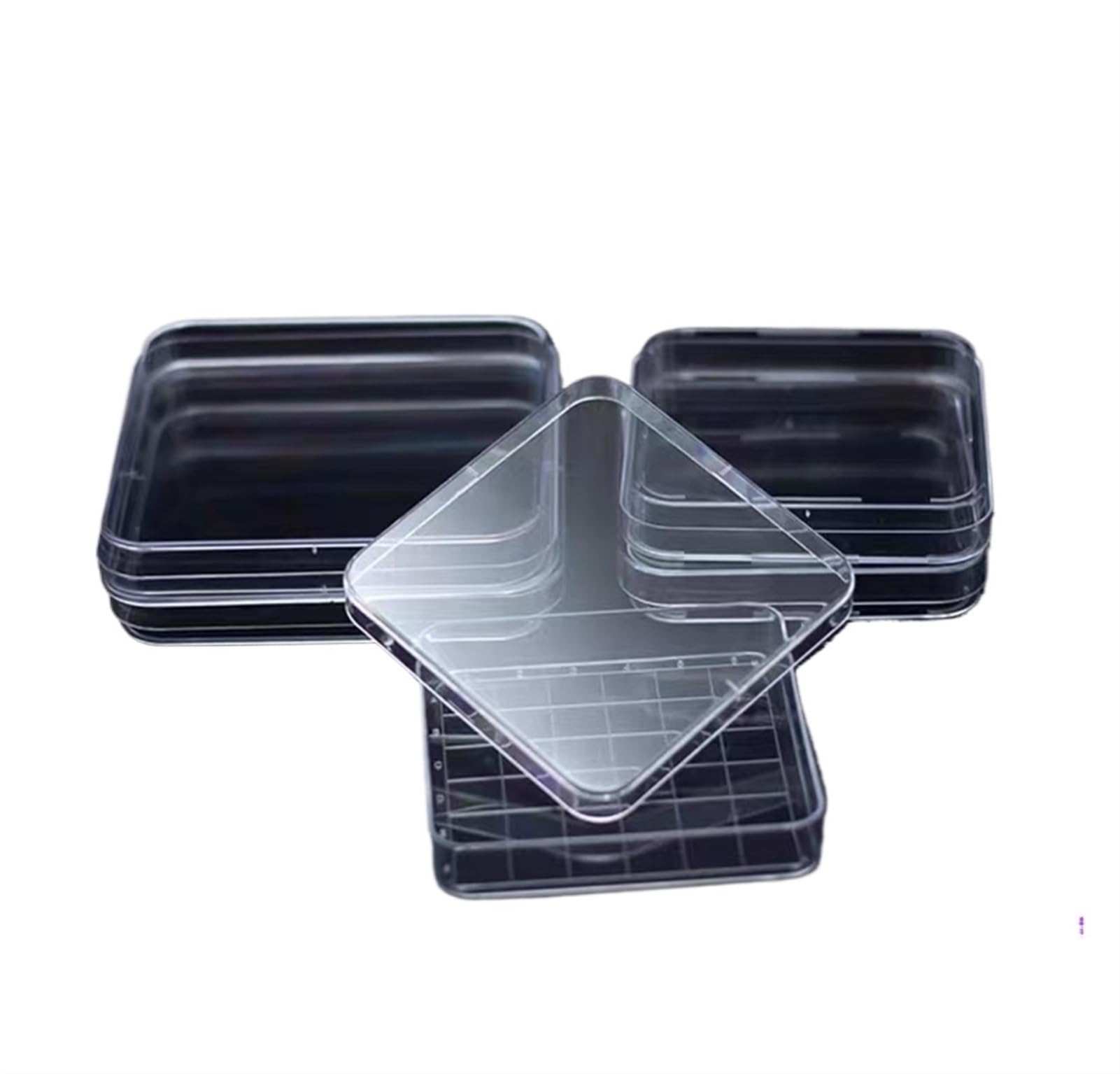 20 unids/lote laboratorio 13x13cm placas de Petri cuadradas de plástico estéril desechable placas de cultivo espectrómetro de biología de levadura bacteriana