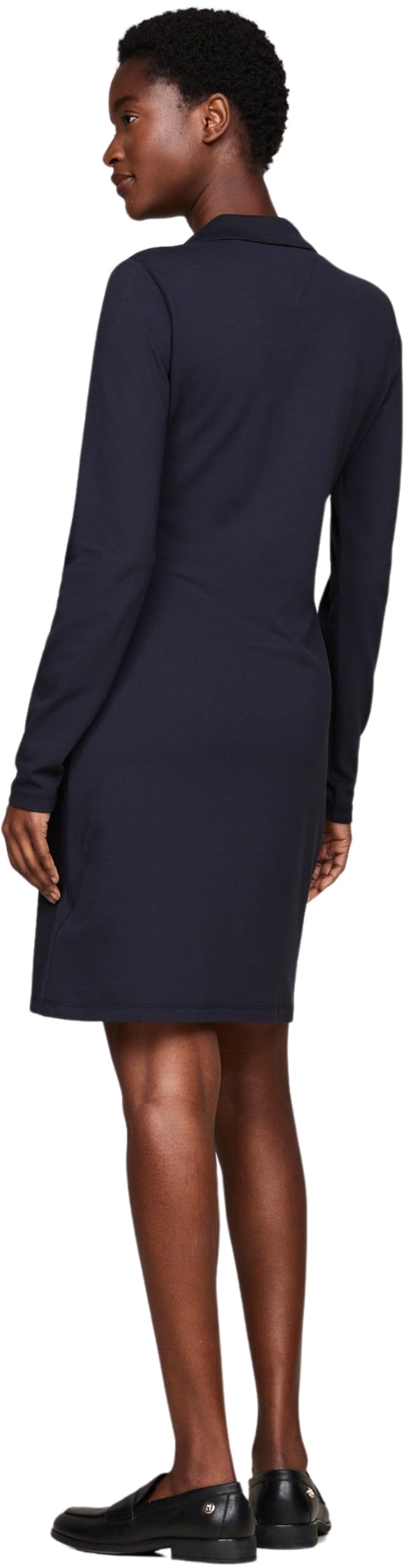 Tommy Hilfiger 1985 Slim Pique Polo Dress LS Ww0ww43230 Vestido Polo Mujer (Pack de 1)
