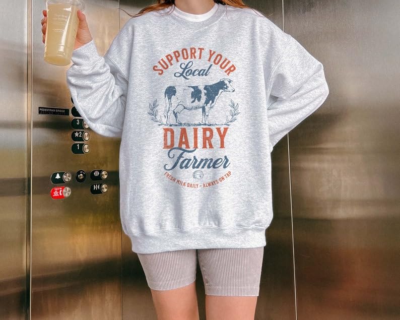 Eat Local Breastfeeding Sweatshirt Breastmilk Sweater Moms Milk Crewneck Moms Boobery Jumper2