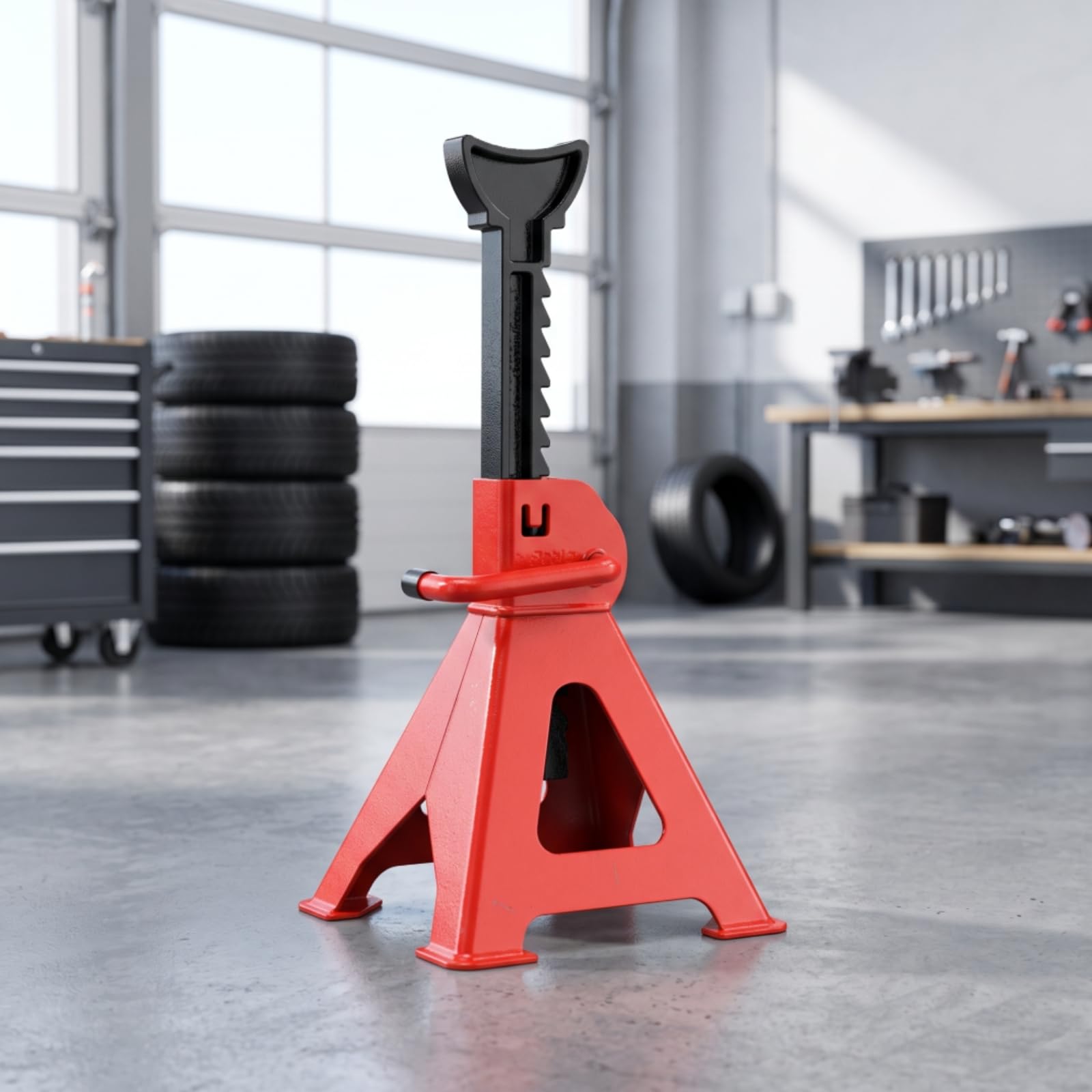 Caballete Seguro Soporte Estable para Garaje, Soporte De Seguridad De 3 Toneladas, Modelo Extra Grueso De 3M 3.1KG Neto Por Unidad