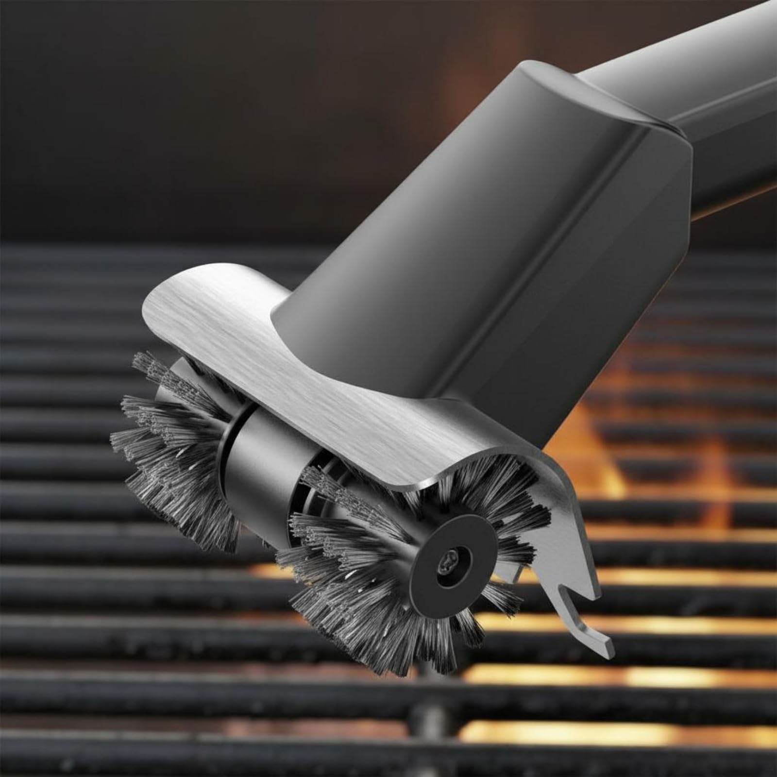 Spazzola Elettrica per Barbecue Spazzola Grill Professionale Spazzola Pulizia Grate Spazzola Acciaio Resistente Spazzola Griglia a Doppia Faccia con