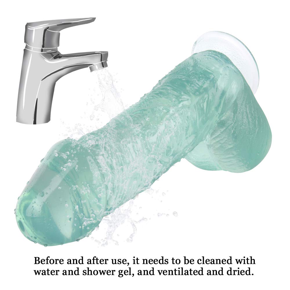 Dildo con ventosa, dildo enorme, dildo grande, plug anale, giocattoli sessuali for il punto G, massaggio alla prostata, giocattoli sessuali for la masturbazione maschile e femminile(Grün)
