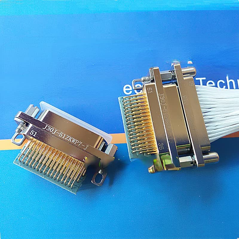 1PCS J30J-51TJL J30J-51ZKP J30J-51ZKWP7-J/ZKN-J rectangular connector 51TJ/ZK (J30J-51TJW 6-Row Curved Needle)
