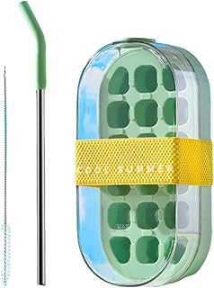 Ice Bottle Crush Cup, Ice Cubes Bottle Tray, Cubitera con tapa, Botella de cubitos de hielo para el hogar, oficina, pícnics, cubitos de hielo, accesorios para botellas, forma de cubitos de hielo