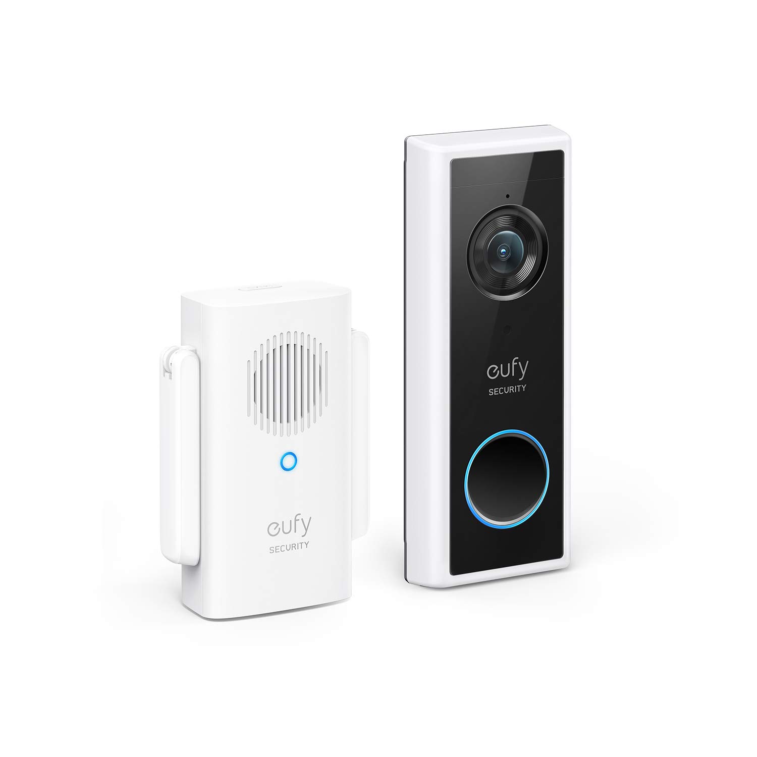 eufy Security, Battery Video Doorbell C210 (White) Wireless Kit, Camera Doorbell, Wireless Chime, White, Wi-Fi Connectivity, 1080p-Grade Resolution,120-day Battery, AI Detection, 2-Way Audio