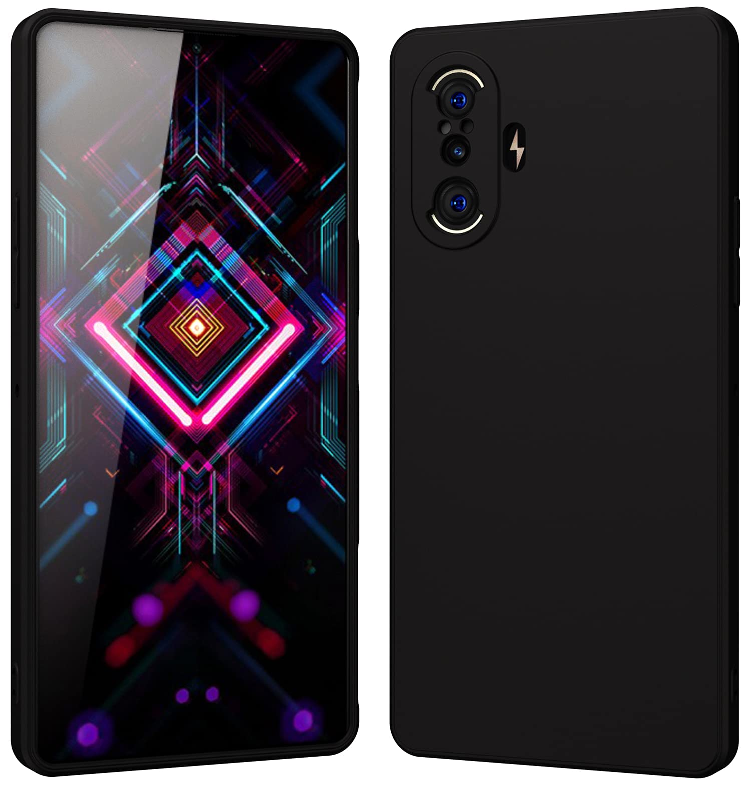 Kapa Matte Lens Protective Back Cover for Poco F3 GT, Slim Silicone with Soft Lining Shockproof Flexible Full Body Bumper Case, Black (B09F8CXFGM) Amazon Price History, Amazon Price Tracker